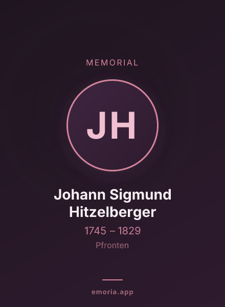 Memorial portrait of Johann Sigmund Hitzelberger