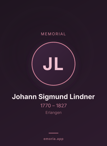 Memorial portrait of Johann Sigmund Lindner