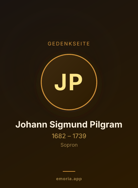 Gedenkportrait von Johann Sigmund Pilgram