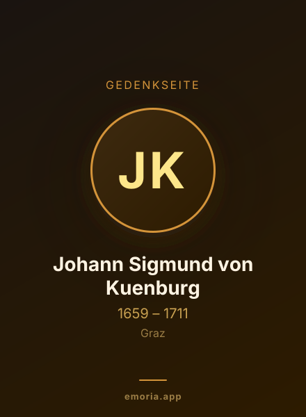 Gedenkportrait von Johann Sigmund von Kuenburg