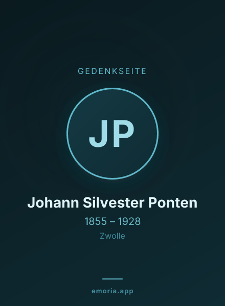 Gedenkportrait von Johann Silvester Ponten