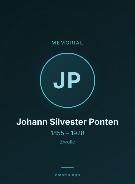 Memorial portrait of Johann Silvester Ponten