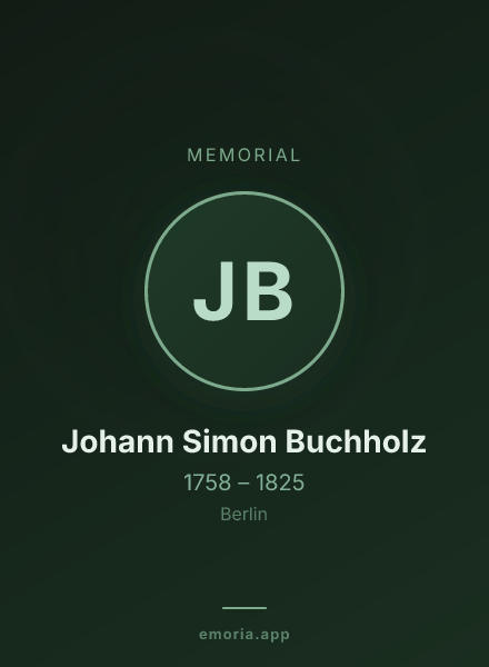 Memorial portrait of Johann Simon Buchholz
