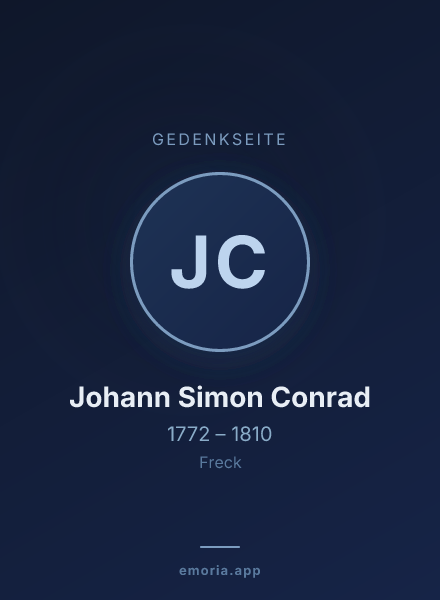Gedenkportrait von Johann Simon Conrad