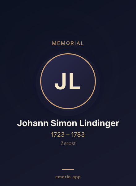Memorial portrait of Johann Simon Lindinger