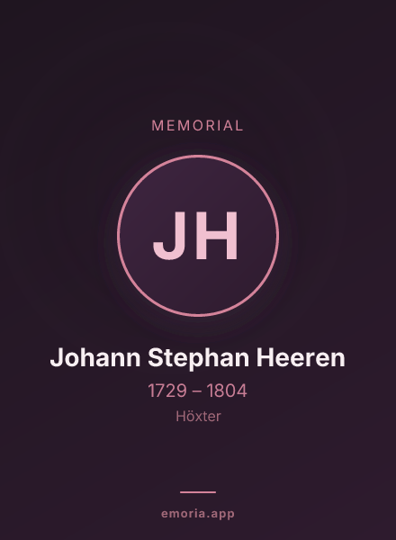 Memorial portrait of Johann Stephan Heeren