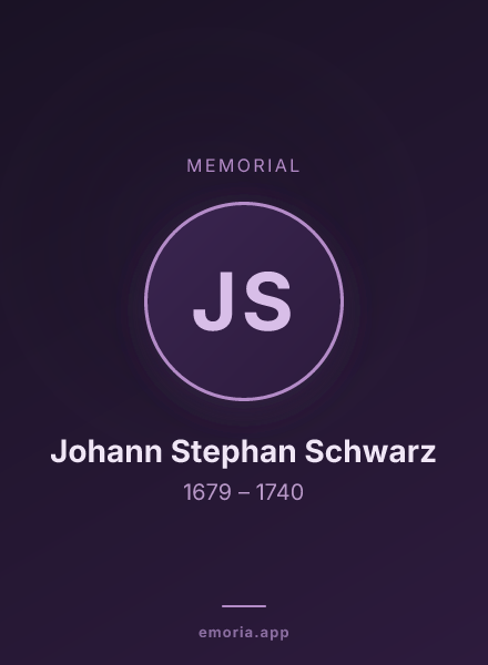 Memorial portrait of Johann Stephan Schwarz