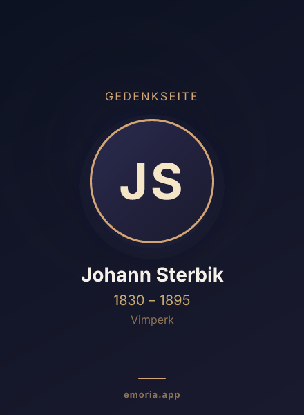 Gedenkportrait von Johann Sterbik
