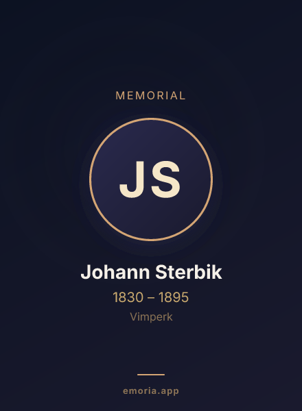 Memorial portrait of Johann Sterbik