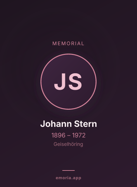 Memorial portrait of Johann Stern