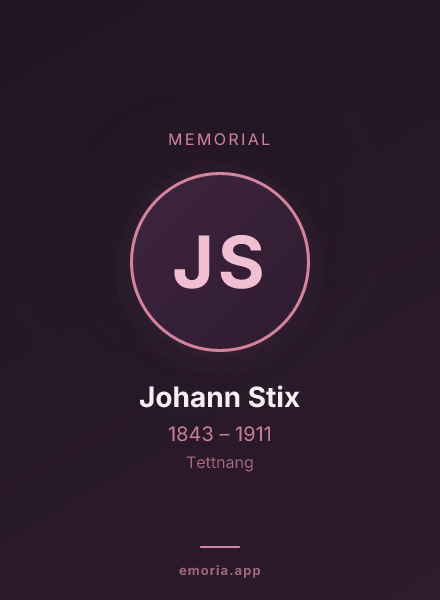 Memorial portrait of Johann Stix