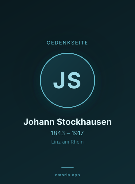 Gedenkportrait von Johann Stockhausen