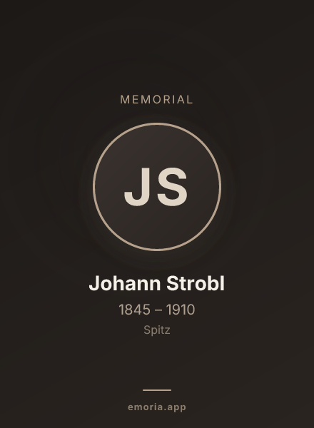 Memorial portrait of Johann Strobl
