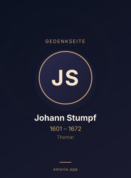 Gedenkportrait von Johann Stumpf