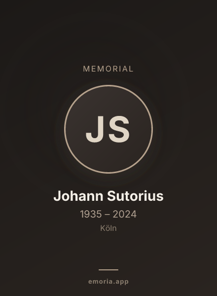 Memorial portrait of Johann Sutorius