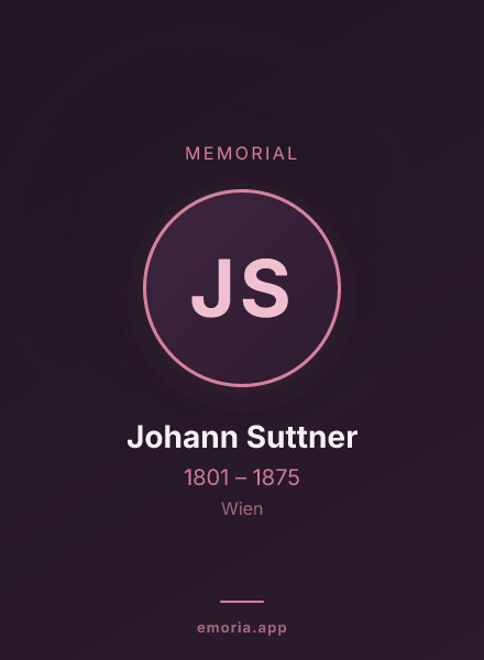Memorial portrait of Johann Suttner