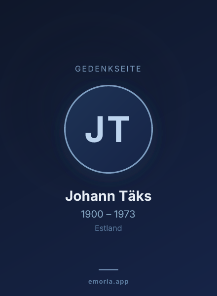Gedenkportrait von Johann Täks
