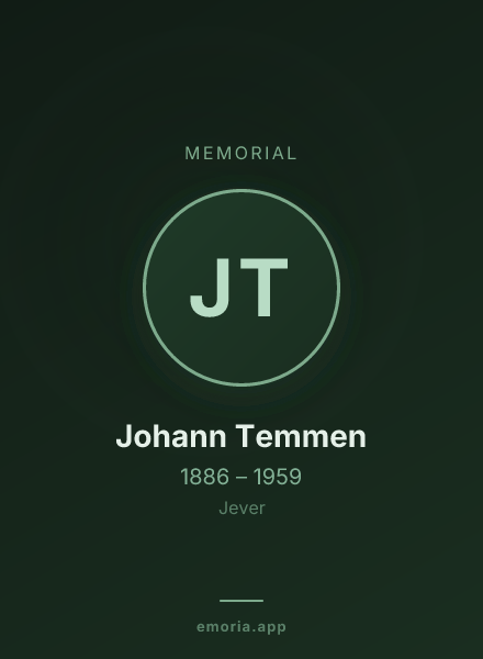 Memorial portrait of Johann Temmen