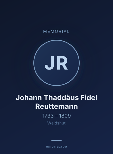 Memorial portrait of Johann Thaddäus Fidel Reuttemann