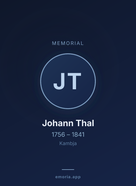 Memorial portrait of Johann Thal