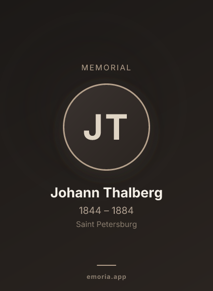 Memorial portrait of Johann Thalberg