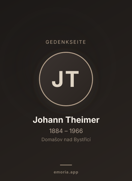 Gedenkportrait von Johann Theimer