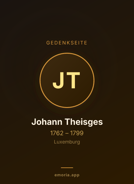 Gedenkportrait von Johann Theisges