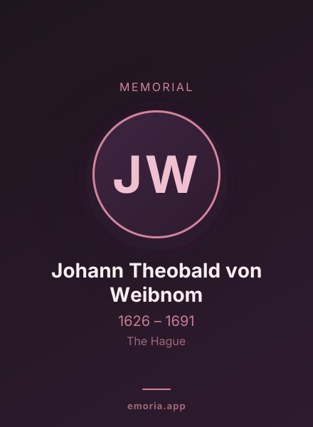 Memorial portrait of Johann Theobald von Weibnom