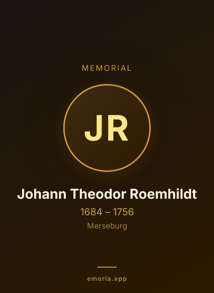 Memorial portrait of Johann Theodor Roemhildt