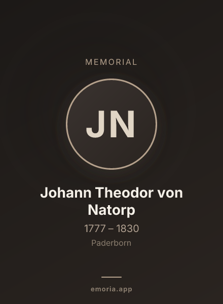 Memorial portrait of Johann Theodor von Natorp