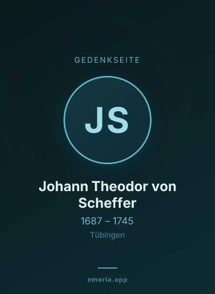 Gedenkportrait von Johann Theodor von Scheffer
