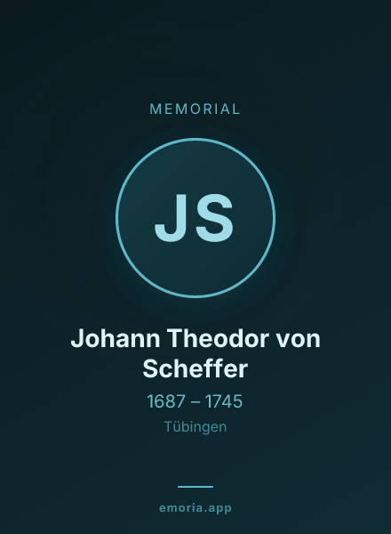 Memorial portrait of Johann Theodor von Scheffer