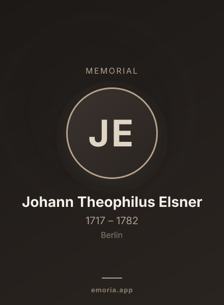Memorial portrait of Johann Theophilus Elsner