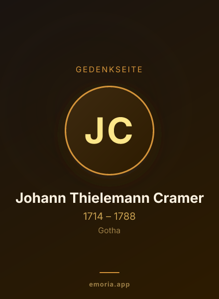 Gedenkportrait von Johann Thielemann Cramer