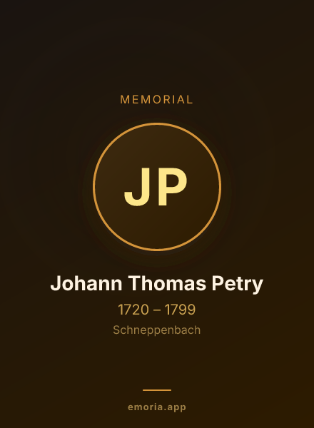 Memorial portrait of Johann Thomas Petry