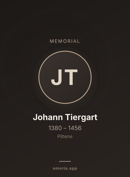Memorial portrait of Johann Tiergart