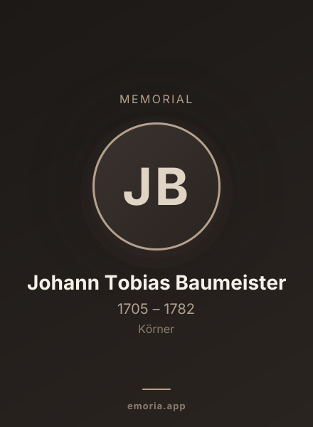 Memorial portrait of Johann Tobias Baumeister