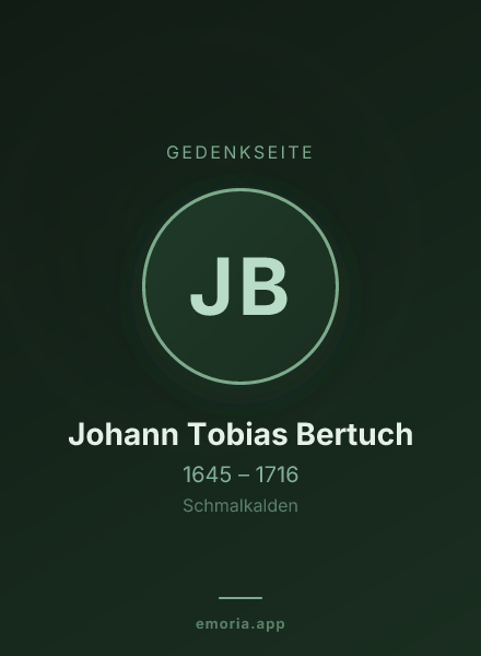 Gedenkportrait von Johann Tobias Bertuch