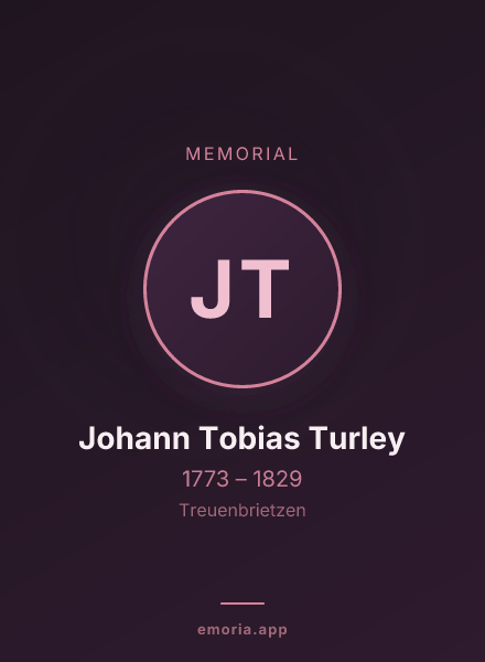 Memorial portrait of Johann Tobias Turley