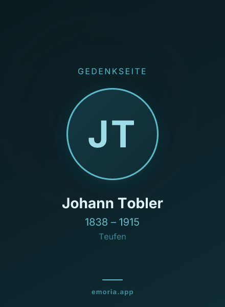Gedenkportrait von Johann Tobler