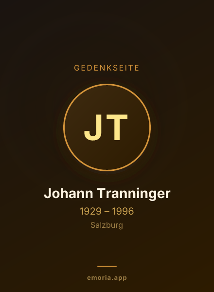 Gedenkportrait von Johann Tranninger