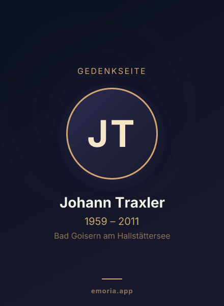 Gedenkportrait von Johann Traxler