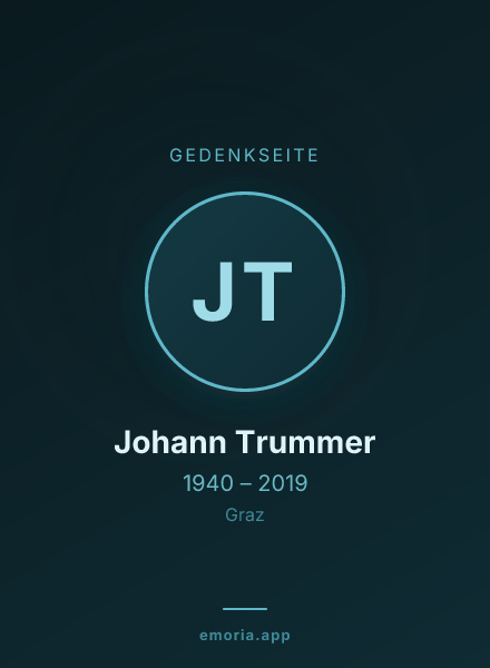 Gedenkportrait von Johann Trummer