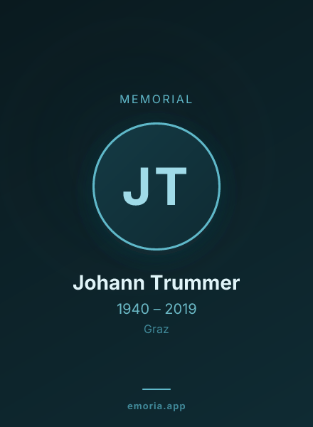 Memorial portrait of Johann Trummer