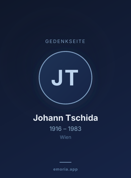 Gedenkportrait von Johann Tschida