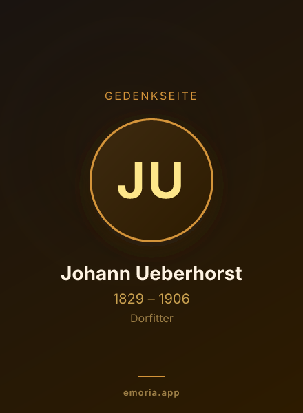 Gedenkportrait von Johann Ueberhorst