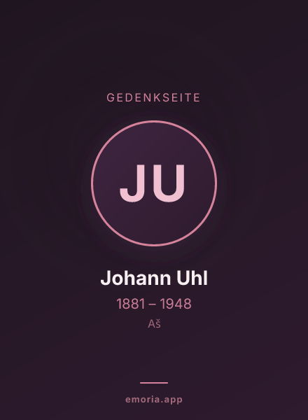 Gedenkportrait von Johann Uhl