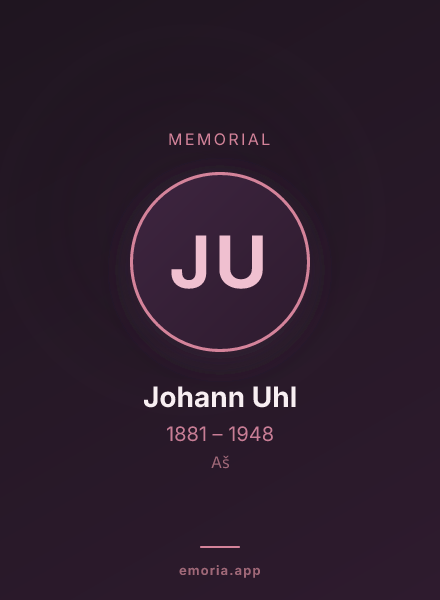 Memorial portrait of Johann Uhl