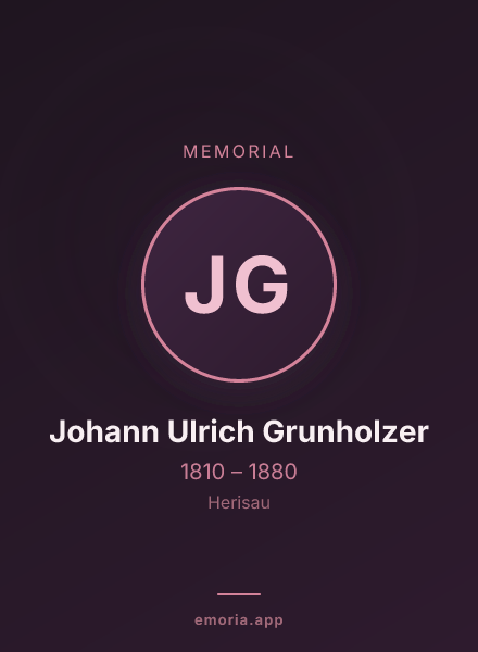 Memorial portrait of Johann Ulrich Grunholzer