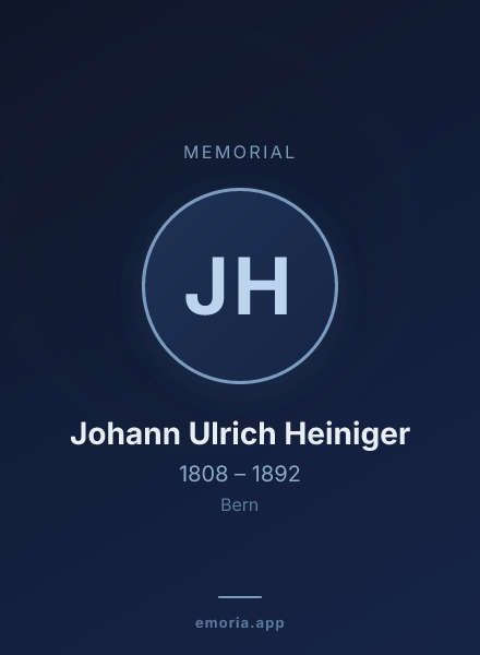 Memorial portrait of Johann Ulrich Heiniger